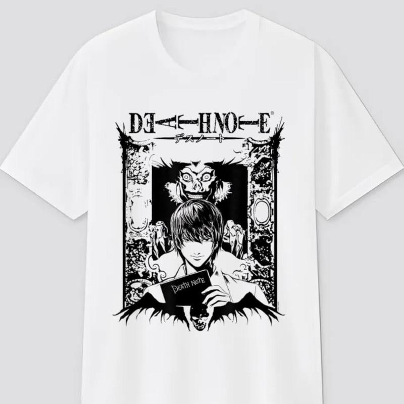 Death Note Anime T-shirt, Kira Ryuk Black Frame Graphic Tee, Anime & Manga Gifts Sweatshirt, Hoodie, Comfort Colors