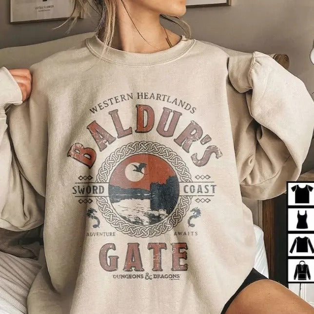 Dungeons & Dragons Adventure Awaits at Baldur's Gate Game Sweatshirt