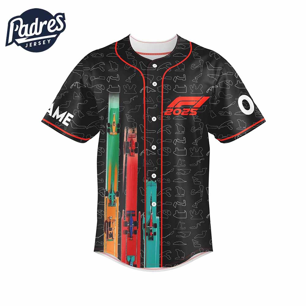 F1 Personalized Baseball Jersey Outfit - Padres Jersey Oasis: Elevate Your Baseball Style Game