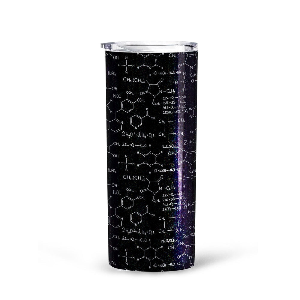 Formula & Equation Chemistry Tall Glitter Tumbler
