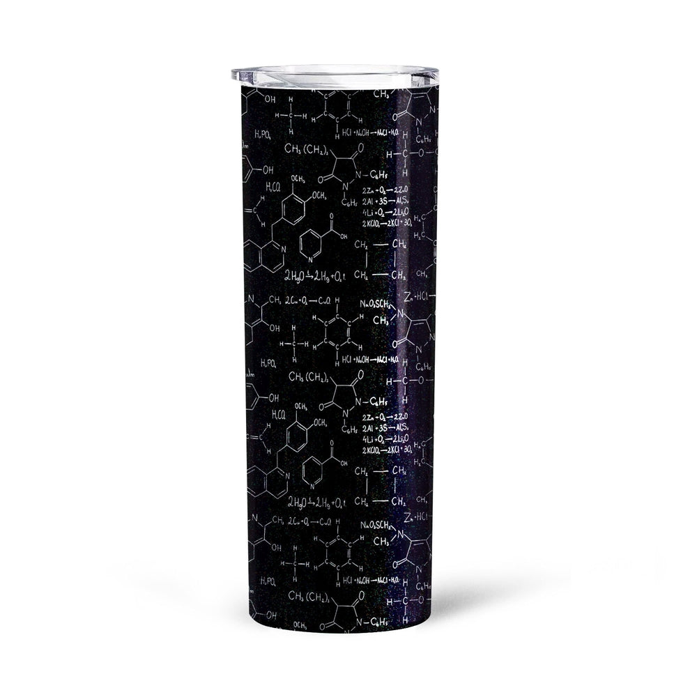 Formula & Equation Chemistry Tall Glitter Tumbler