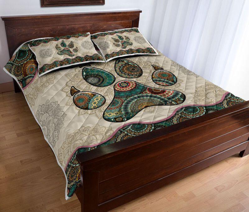 Cat Vintage Mandala Quilt Bedding Set