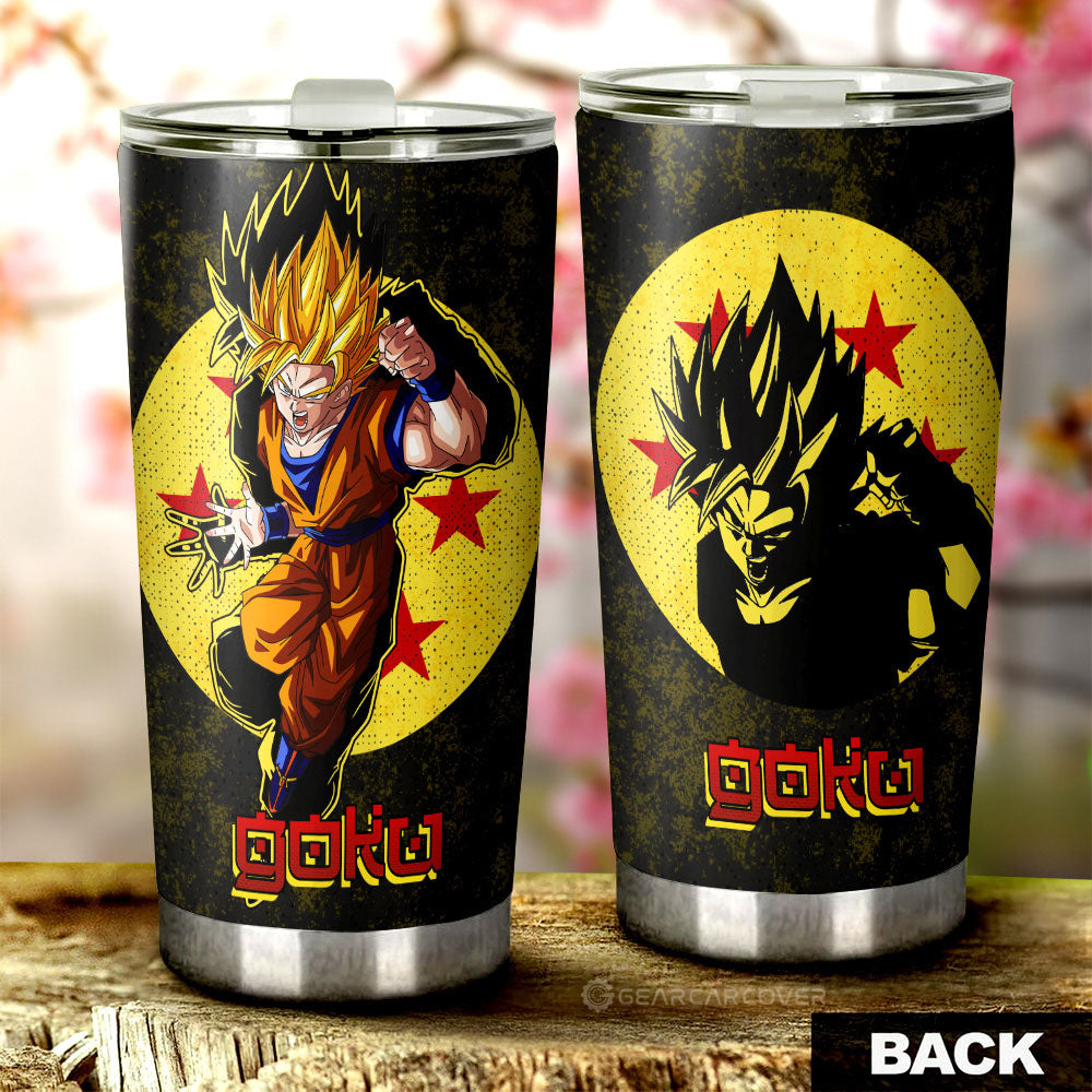 Goku SSJ Tumbler Cup Custom Dragon Ball Car Accessories
