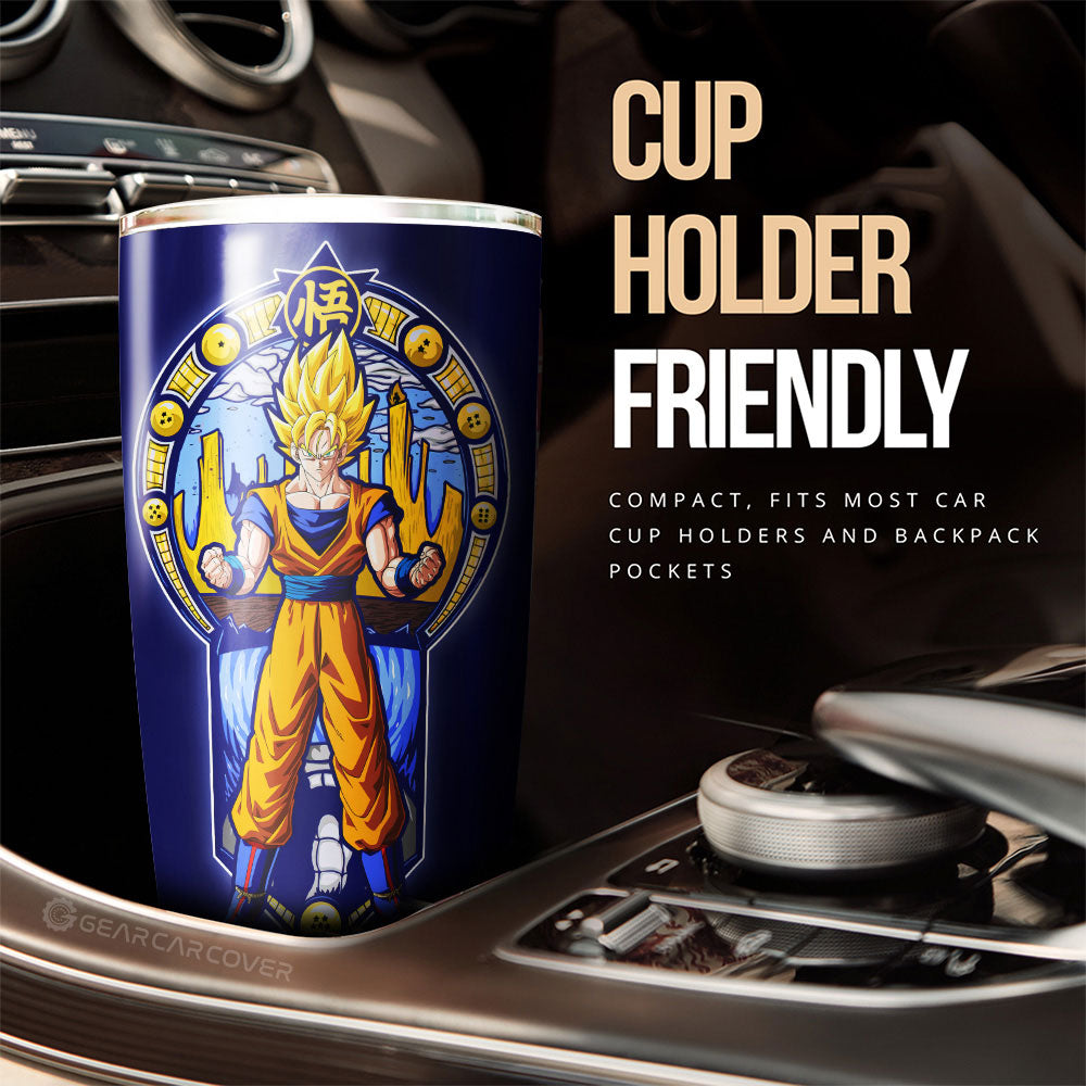 Goku SSJ Tumbler Cup Custom Dragon Ball Car Interior Accessories