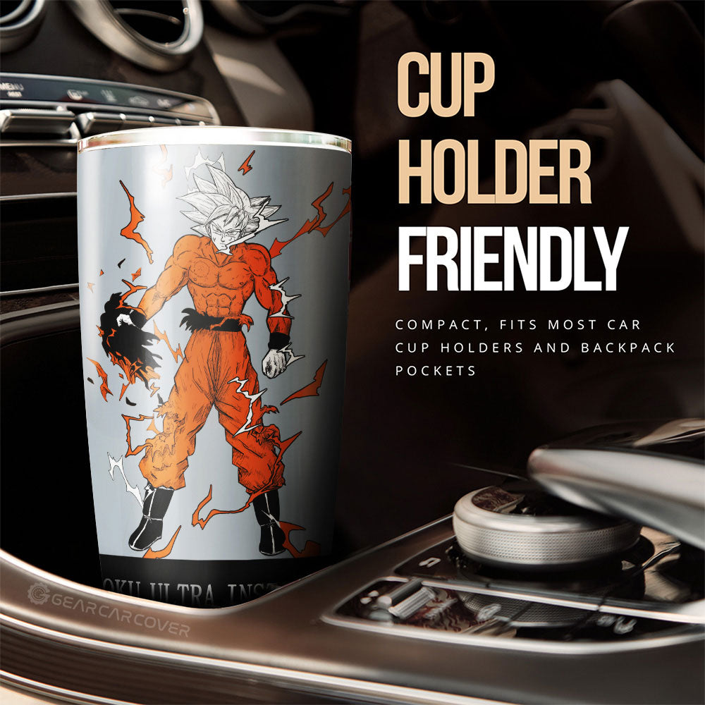 Goku Ultra Instinct Tumbler Cup Custom Dragon Ball Anime For Car