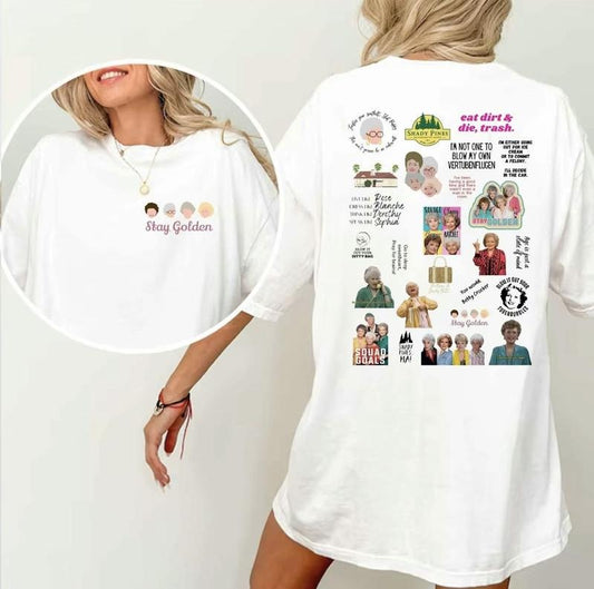 Golden Girls Shirt- Stay Golden Shirt- Eat Dirt And Die, Trash Shirt- Thug Life Shirt- Sitcom Shirt- Gift For Fan- Golden Girls Lover Gift, Sweatshirt, Hoodie