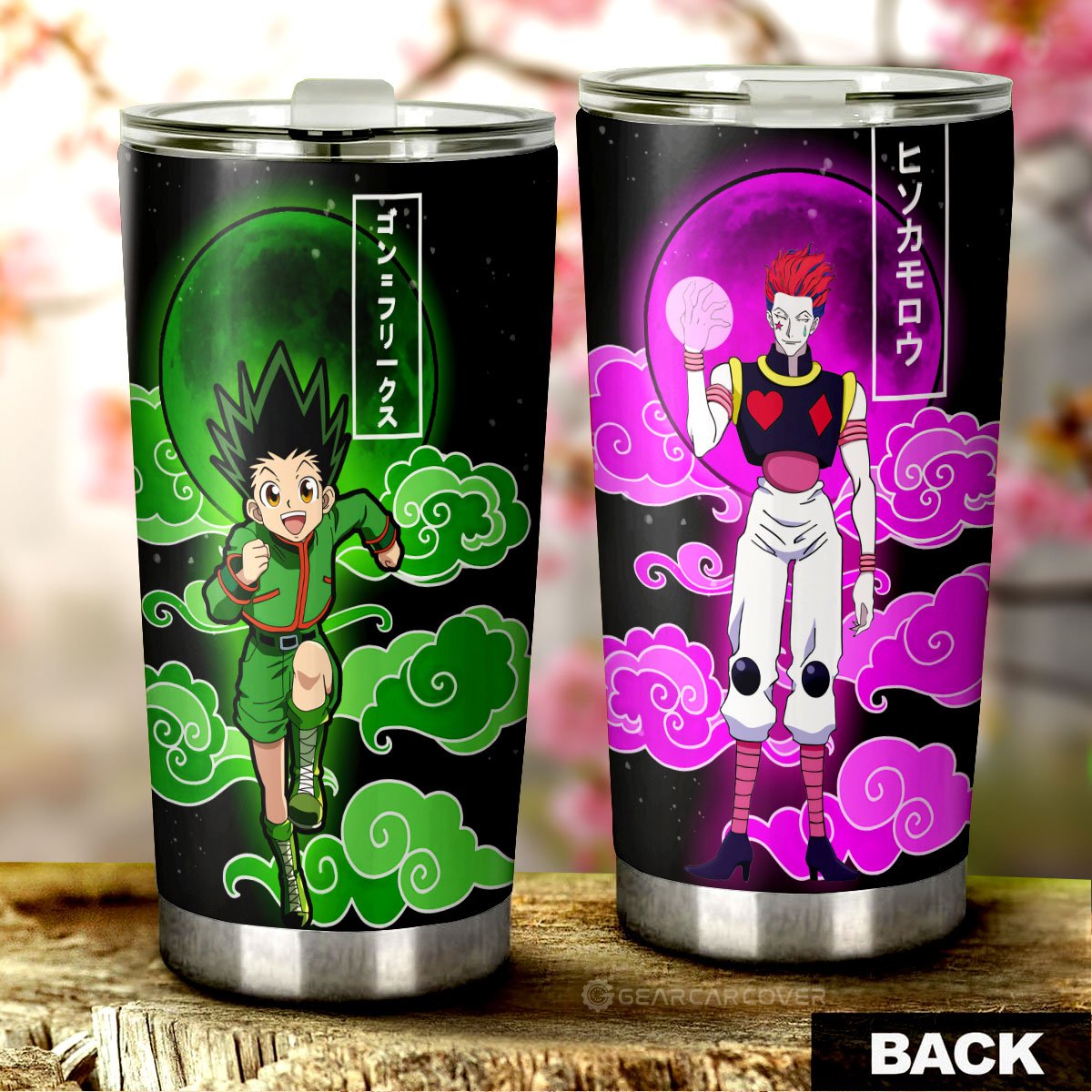 Gon Freecss And Hisoka Morow Tumbler Cup Custom Hunter x Hunter Anime Car Accessories
