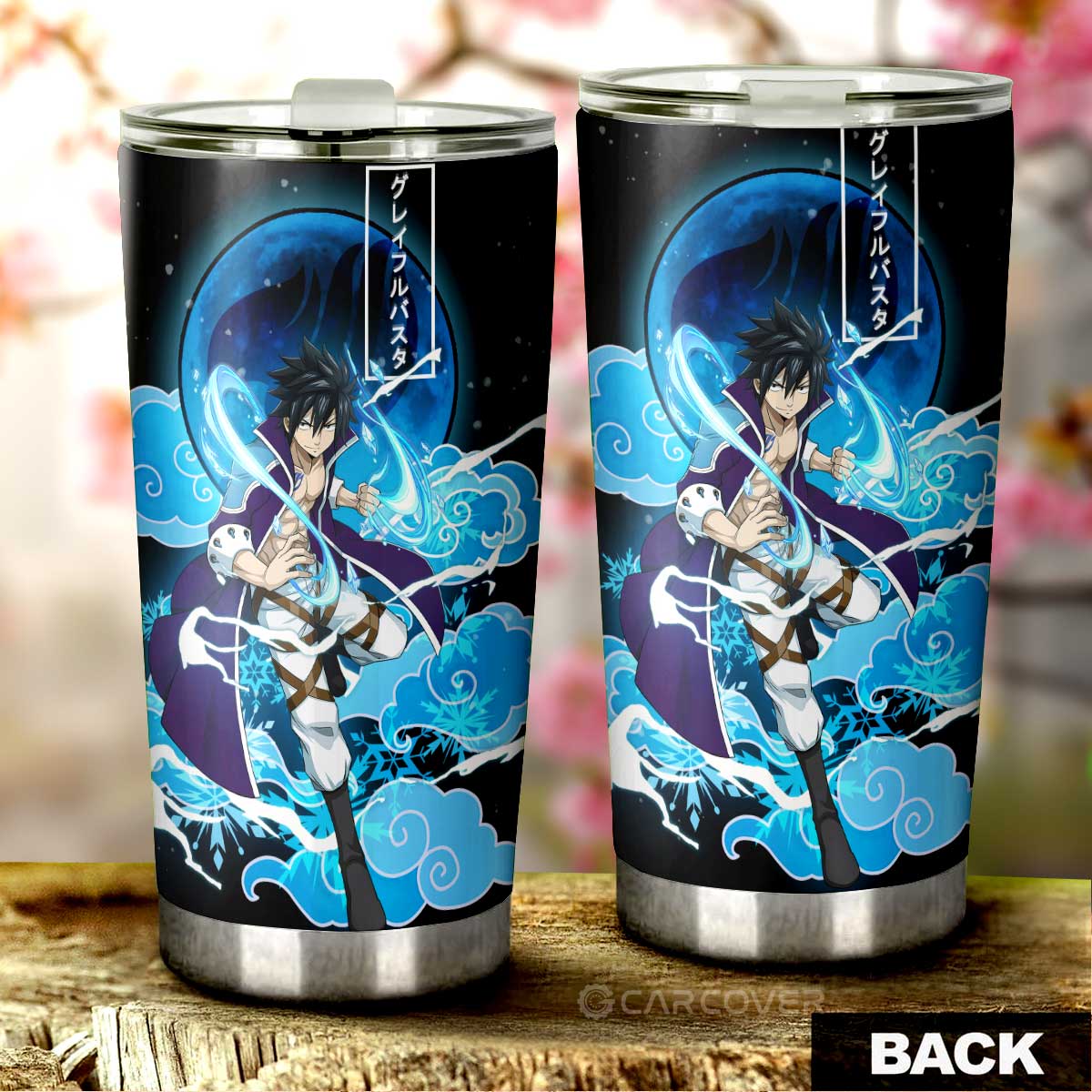 Gray Tumbler Cup Custom Anime Fairy Tail Car Accessories