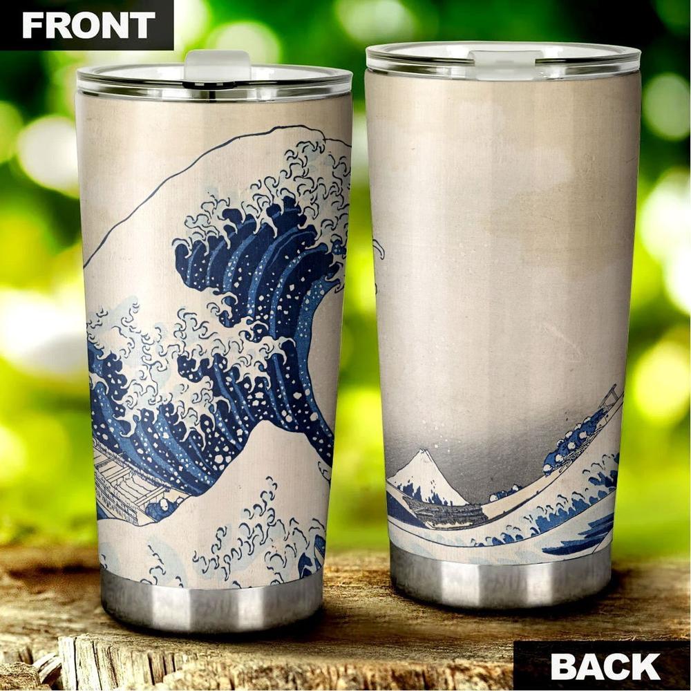 Great Wave Tumbler Stainless Steel Custom