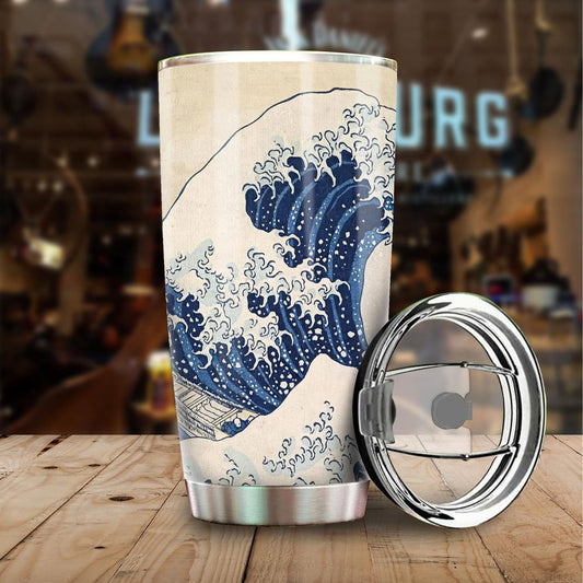 Great Wave Tumbler Stainless Steel Custom