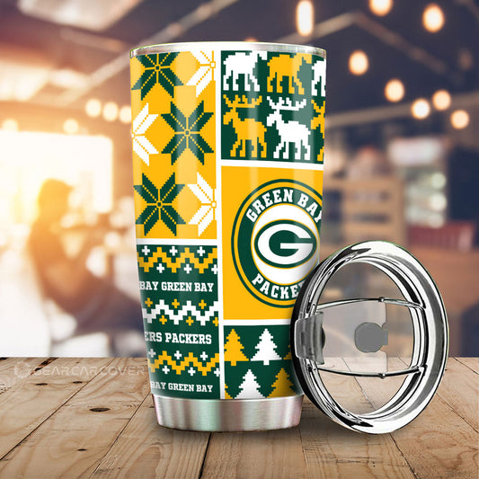 Green Bay Packers Tumbler Cup Custom Ugly Style Car Accessories