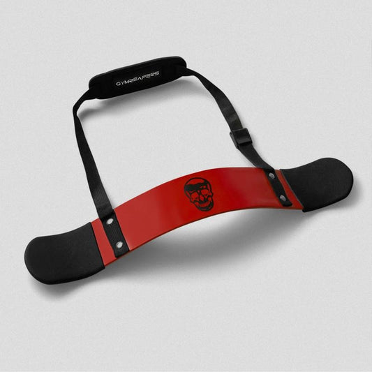 Gymreapers Arm Blaster - Red, the perfect tool for improving form and strength during weight training