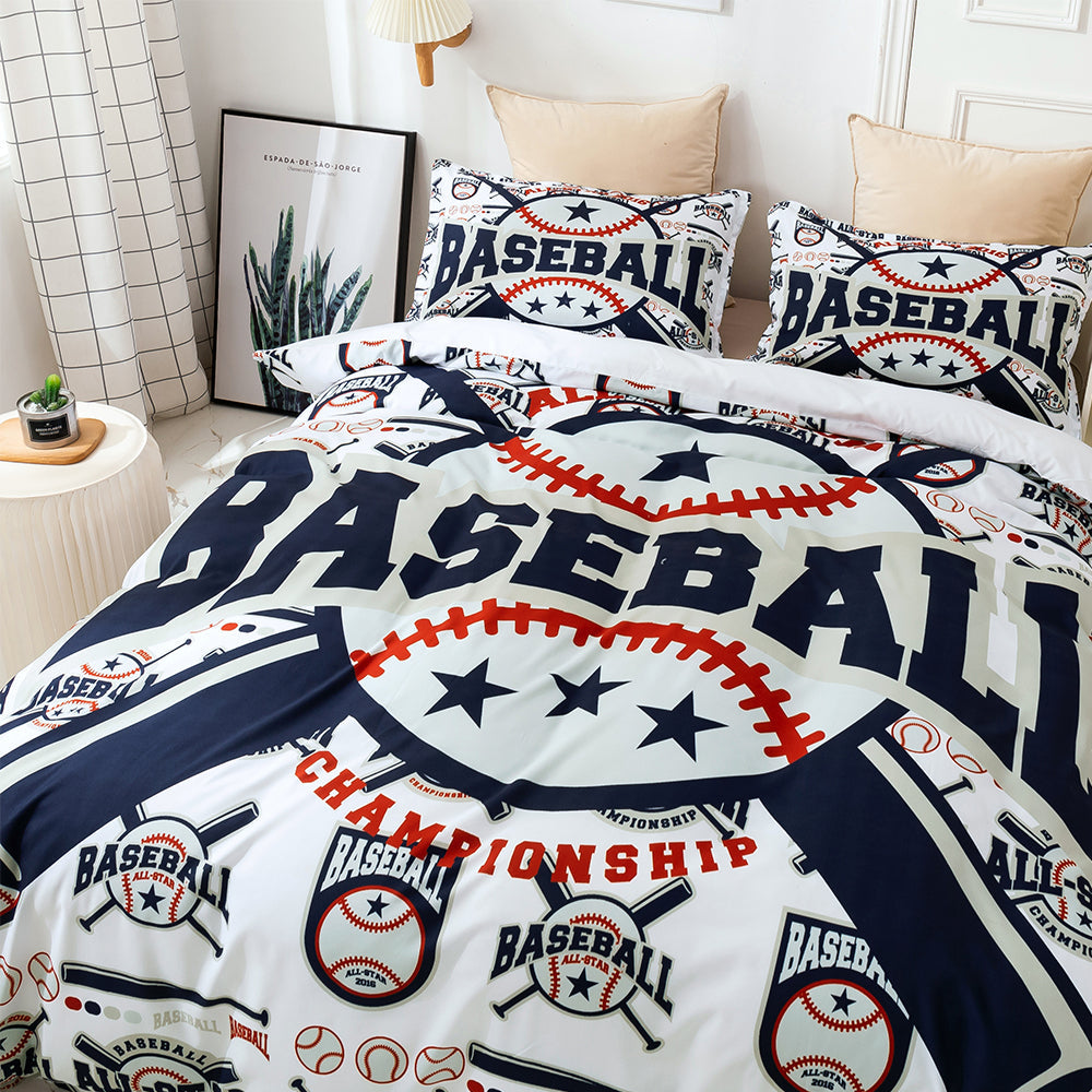 3D Baseball Quilt Cover Set Bedding Set Duvet Cover Pillowcases 15