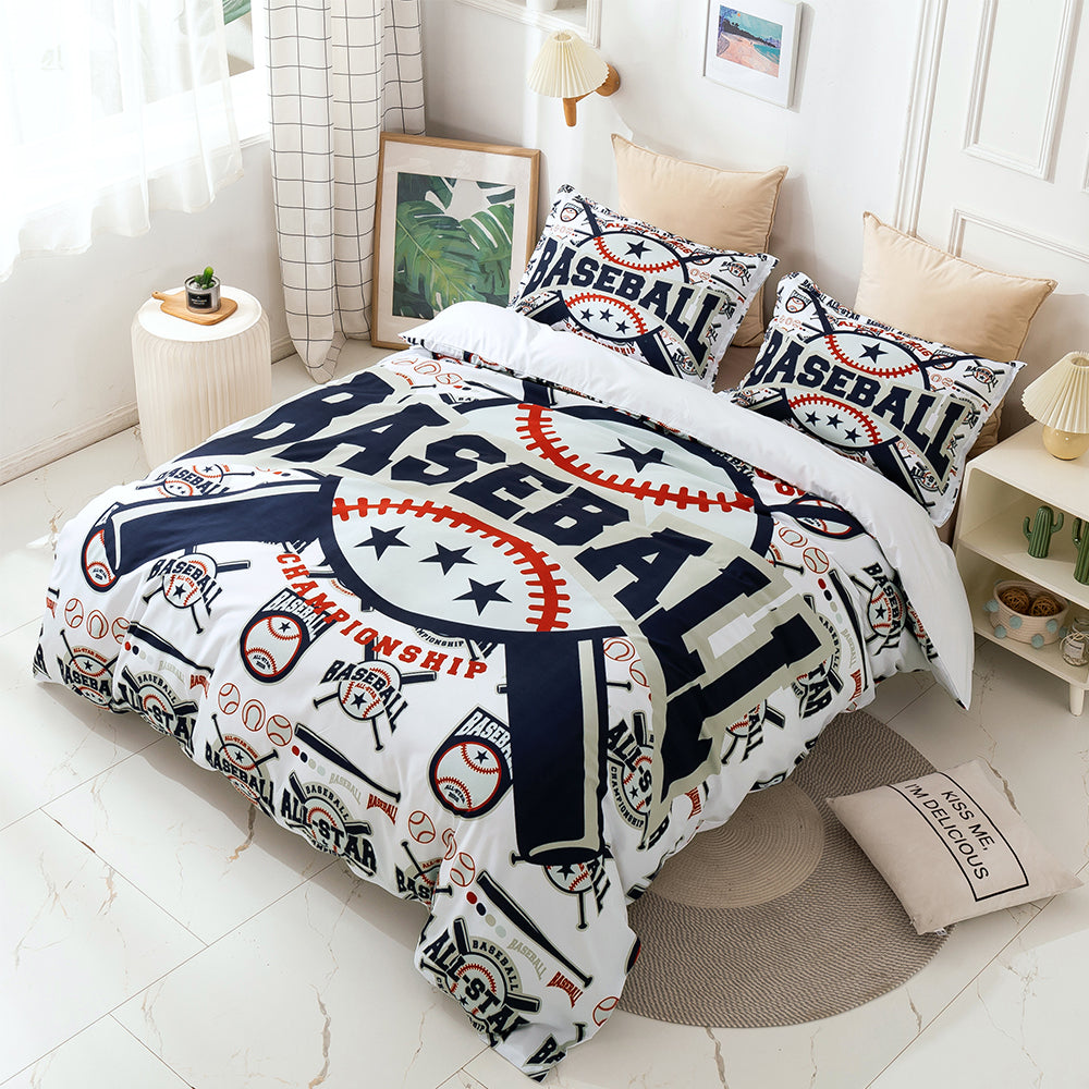3D Baseball Quilt Cover Set Bedding Set Duvet Cover Pillowcases 15