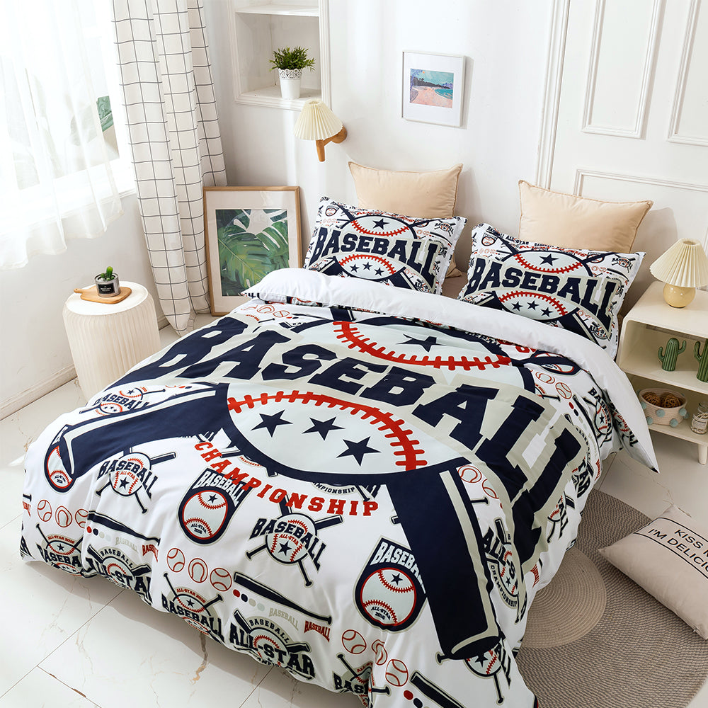 3D Baseball Quilt Cover Set Bedding Set Duvet Cover Pillowcases 15
