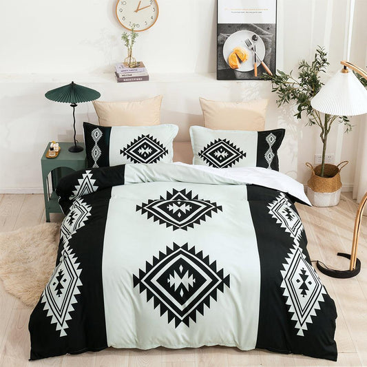 3D Black White Special Lattice Pattern Quilt Cover Set Bedding Set Duvet Cover Pillowcases LXL