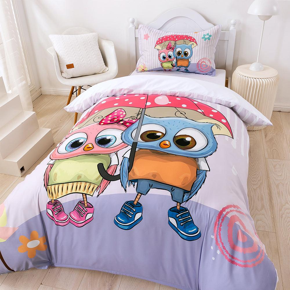 3D Cartoon Animal Color Bird Quilt Cover Set Bedding Set Duvet Cover Pillowcases 353