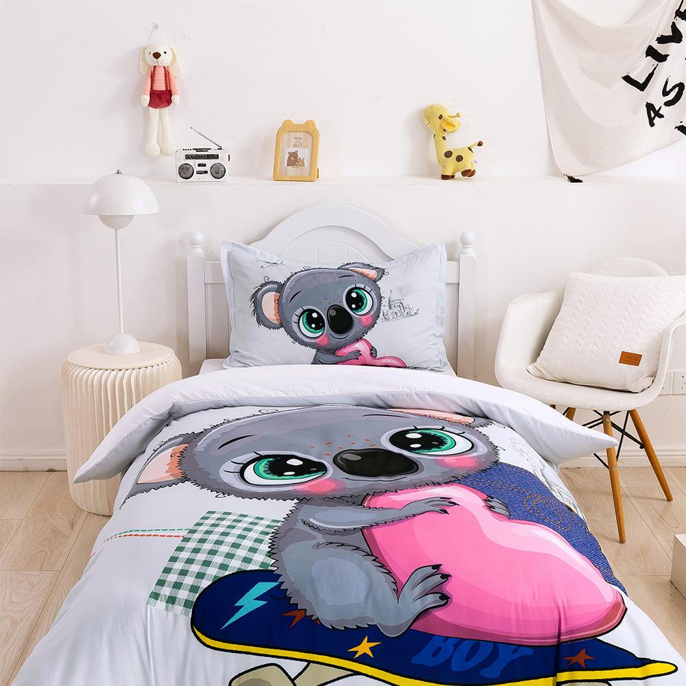 3D Cartoon Animal Koala Quilt Cover Set Bedding Set Duvet Cover Pillowcases 355