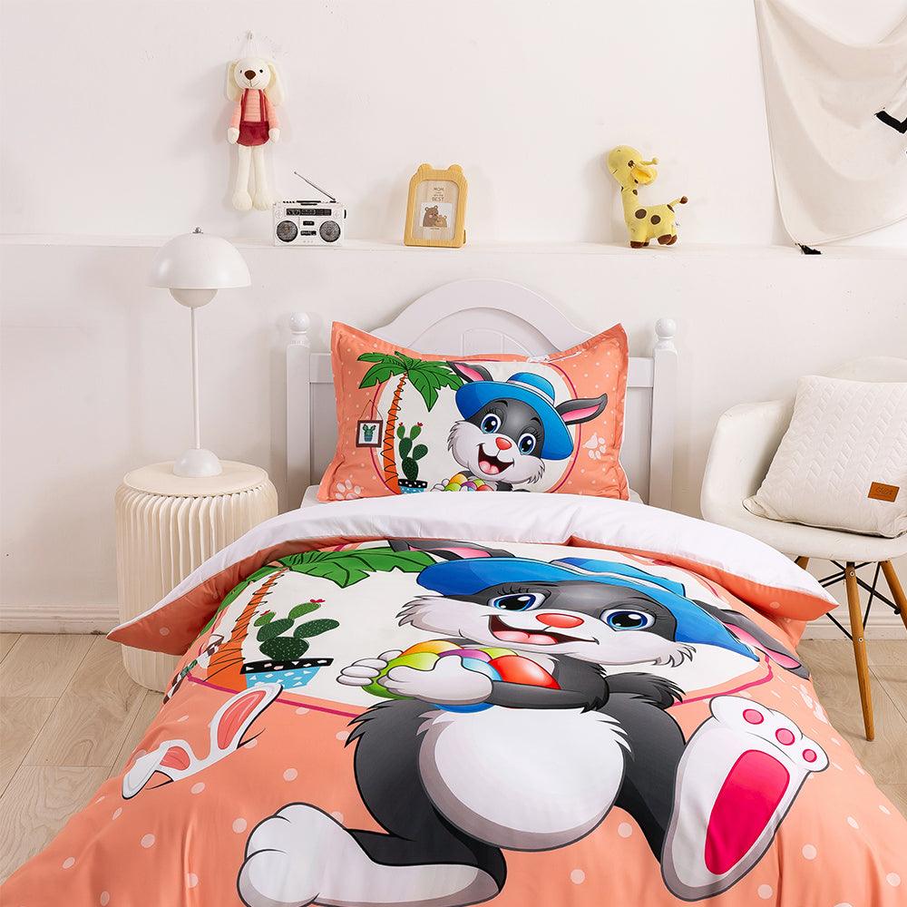 3D Cartoon Animal Rabbit Quilt Cover Set Bedding Set Duvet Cover Pillowcases 356