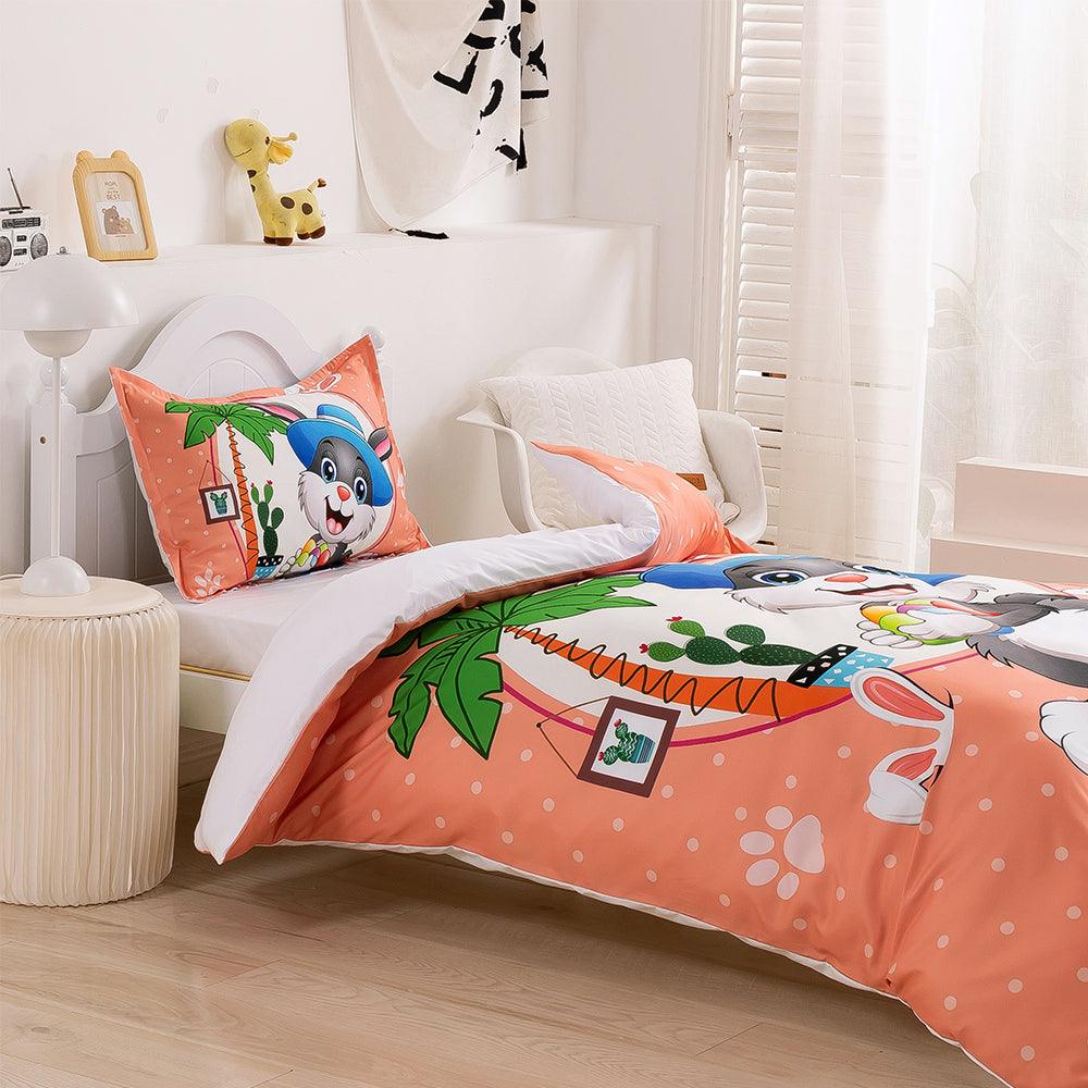 3D Cartoon Animal Rabbit Quilt Cover Set Bedding Set Duvet Cover Pillowcases 356