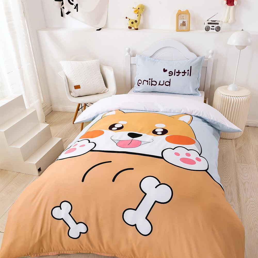 3D Cartoon Animal Dog Bone Quilt Cover Set Bedding Set Duvet Cover Pillowcases 358