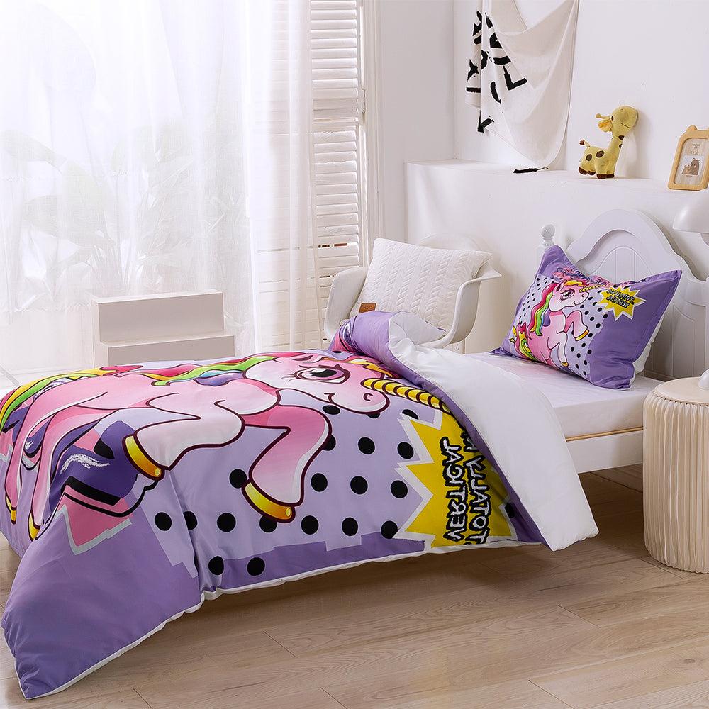 3D Cartoon Animal Unicorn Quilt Cover Set Bedding Set Duvet Cover Pillowcases 359