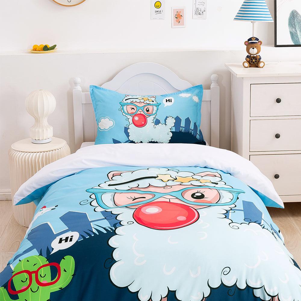 3D Cartoon Animal Goat Quilt Cover Set Bedding Set Duvet Cover Pillowcases 366