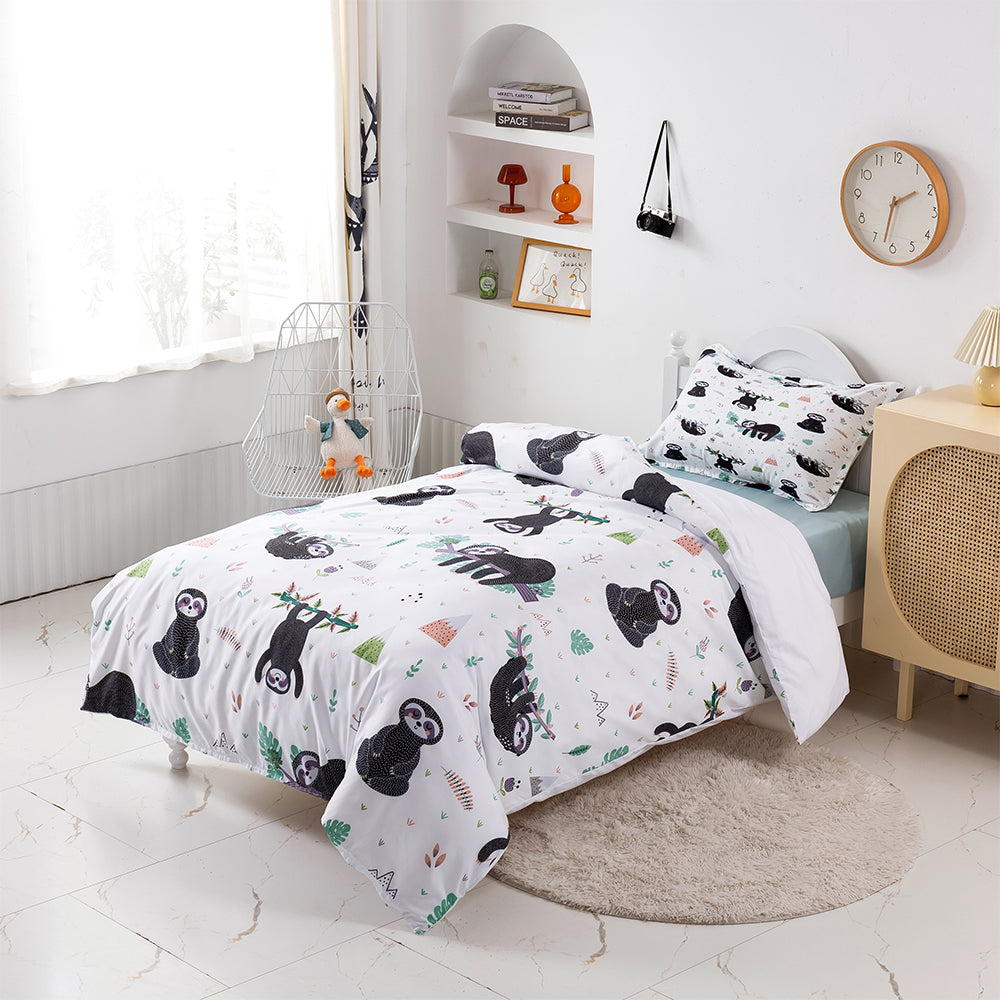 3D Bradypod Branch Cartoon Pattern Quilt Cover Set Bedding Set Duvet Cover Pillowcases 435