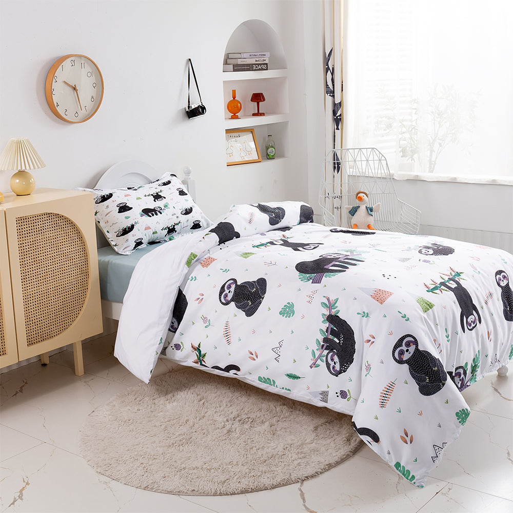 3D Bradypod Branch Cartoon Pattern Quilt Cover Set Bedding Set Duvet Cover Pillowcases 435
