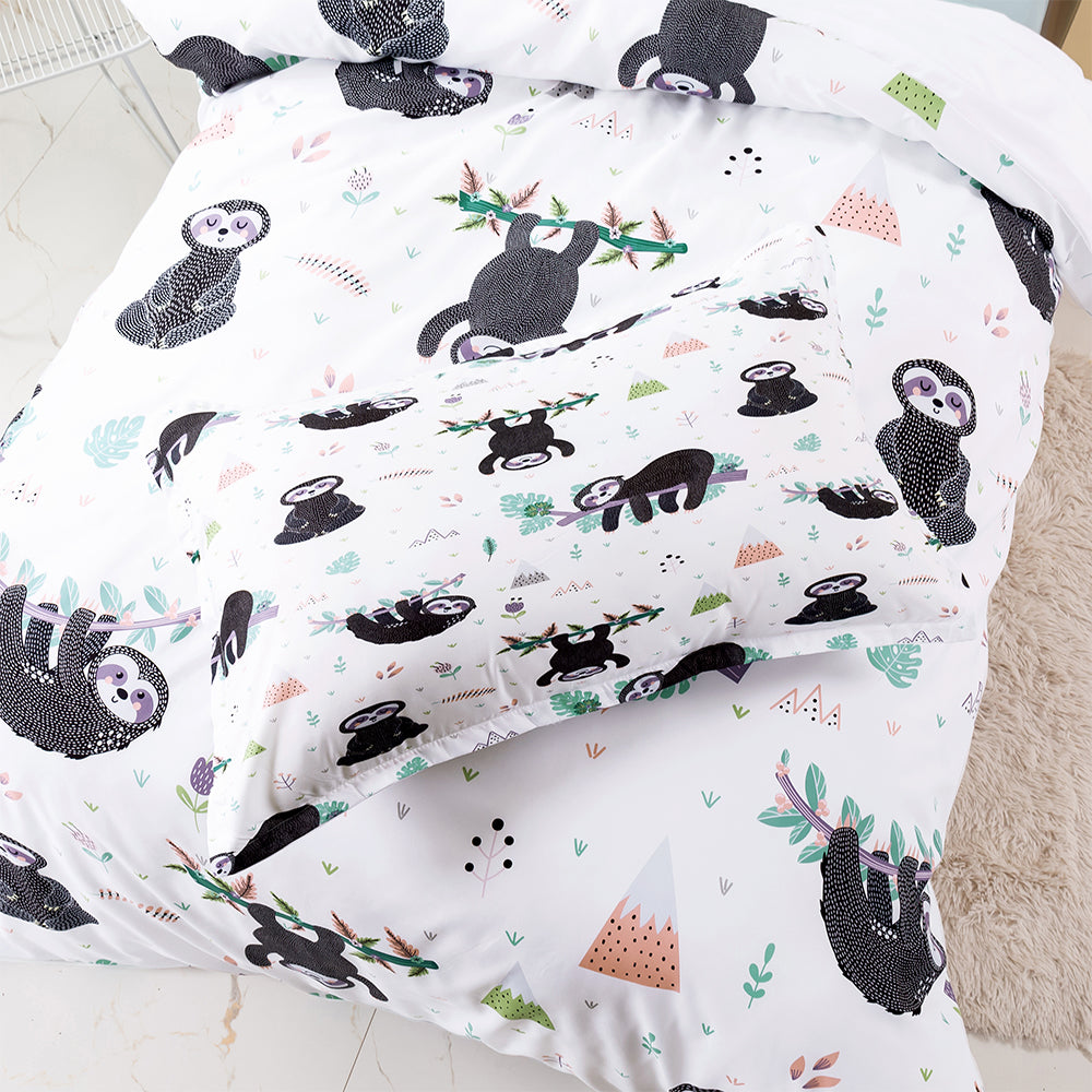 3D Bradypod Branch Cartoon Pattern Quilt Cover Set Bedding Set Duvet Cover Pillowcases 435