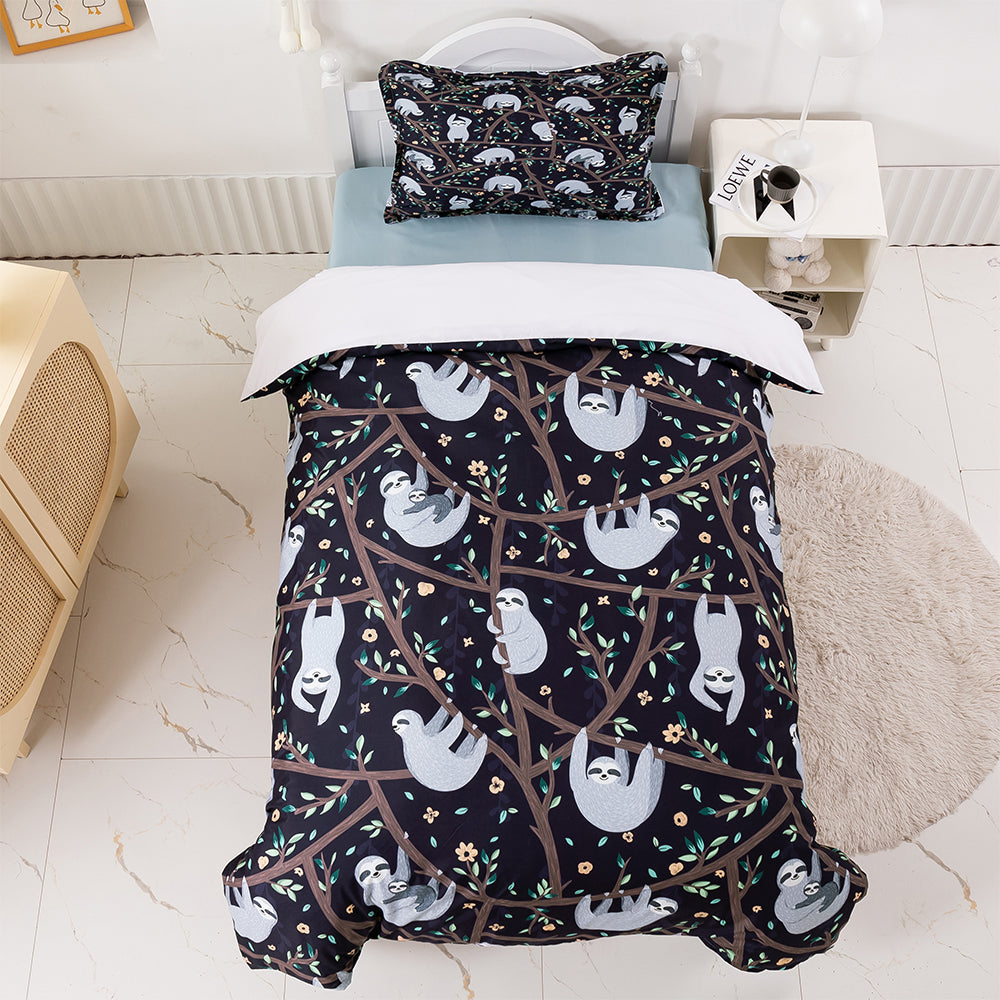 3D Bradypod Branch Cartoon Quilt Cover Set Bedding Set Duvet Cover Pillowcases 442