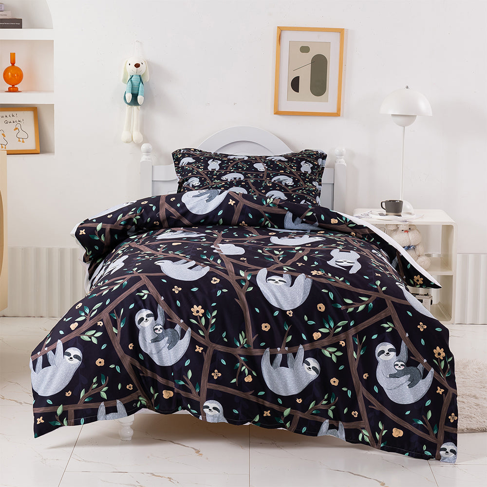3D Bradypod Branch Cartoon Quilt Cover Set Bedding Set Duvet Cover Pillowcases 442