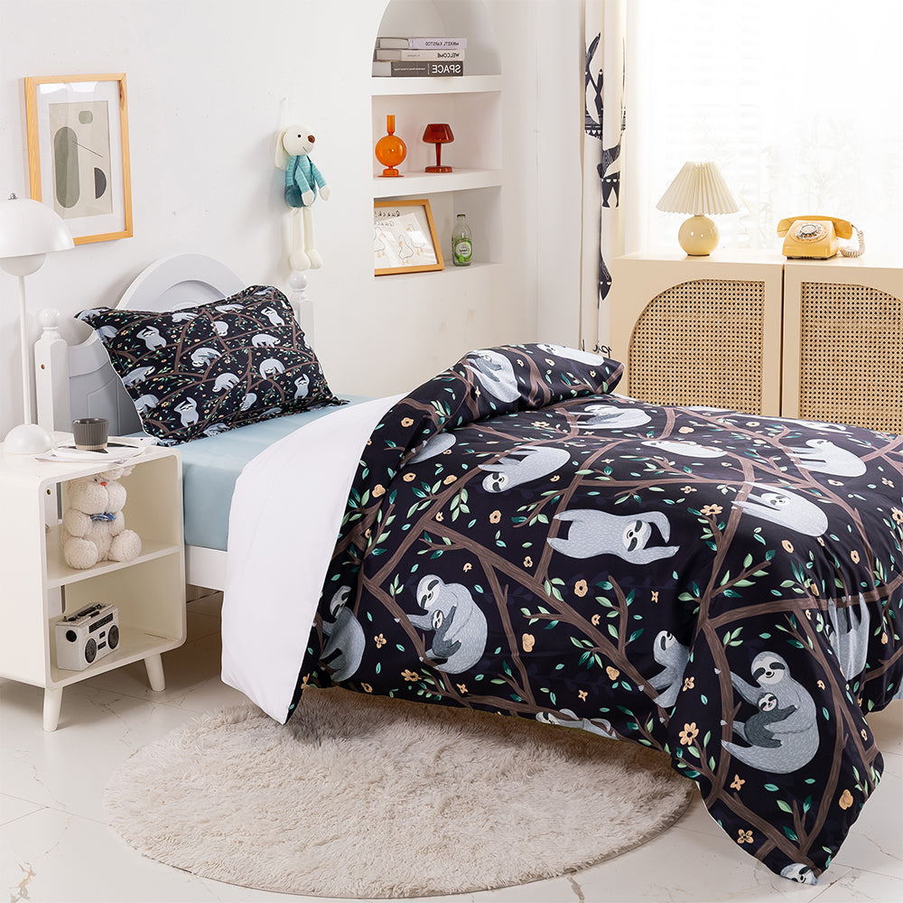 3D Bradypod Branch Cartoon Quilt Cover Set Bedding Set Duvet Cover Pillowcases 442