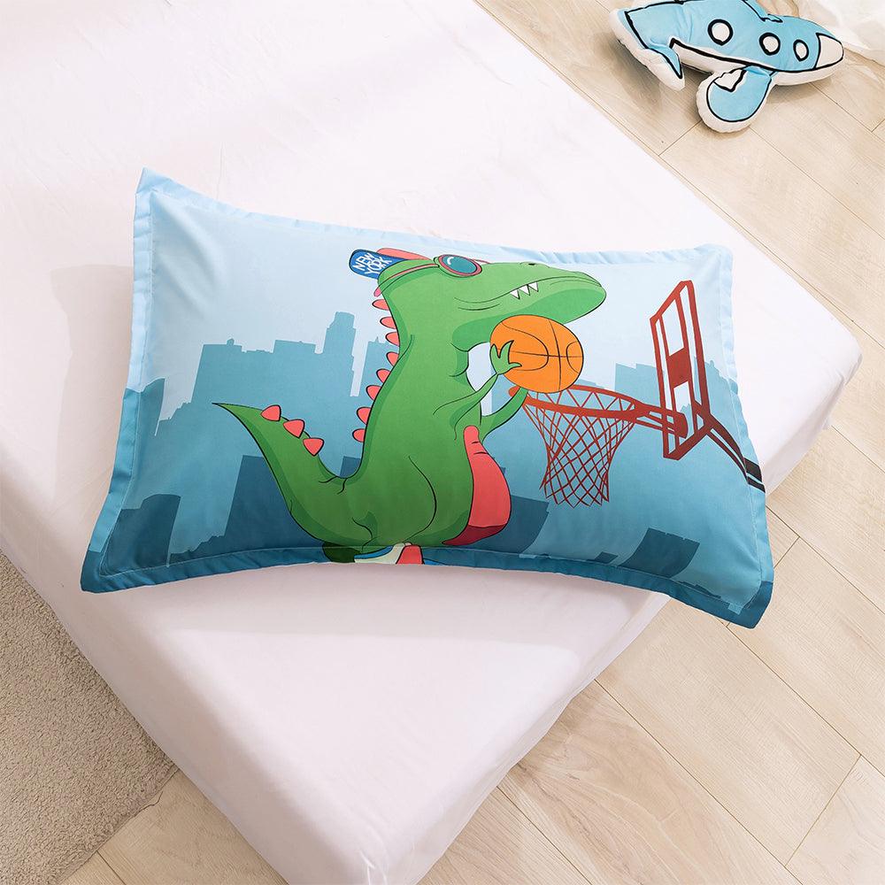 3D Cartoon Basketball Dinosaur Quilt Cover Set Bedding Set Duvet Cover Pillowcases 93