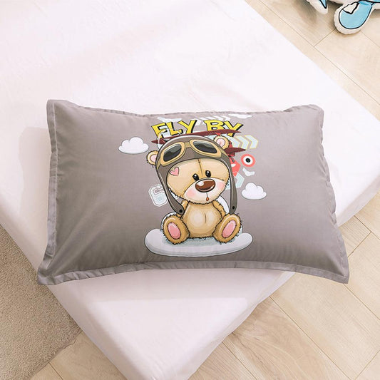 3D Cartoon Bear Pilot Quilt Cover Set Bedding Set Duvet Cover Pillowcases 95