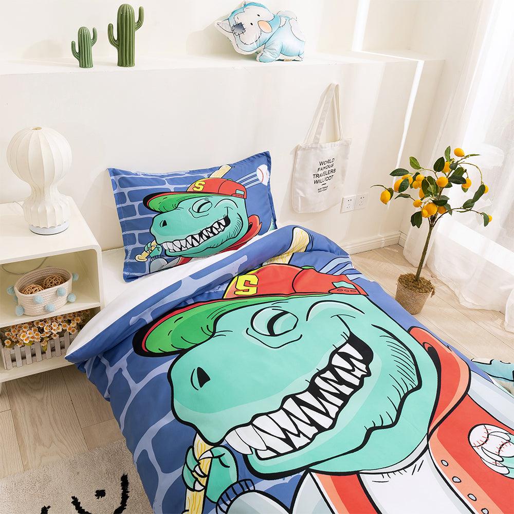 3D Cartoon Baseball Dinosaur Quilt Cover Set Bedding Set Duvet Cover Pillowcases 92