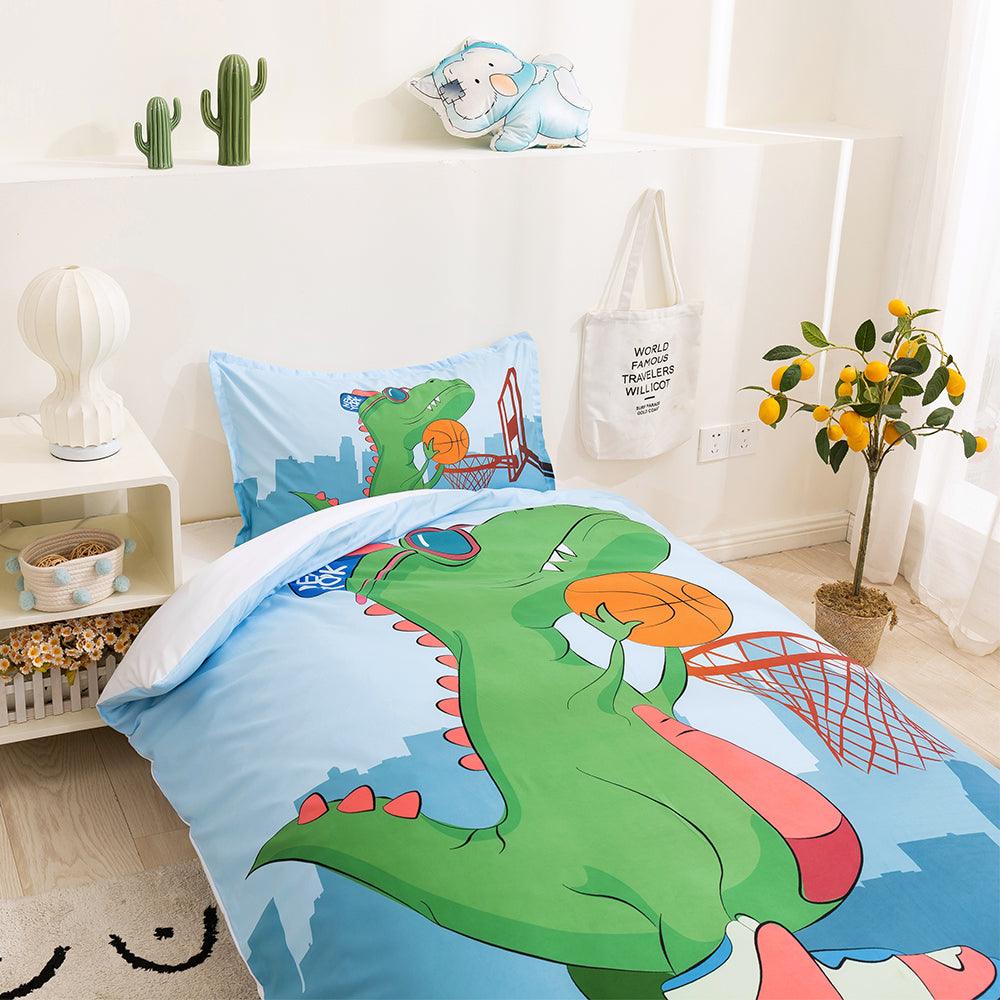 3D Cartoon Basketball Dinosaur Quilt Cover Set Bedding Set Duvet Cover Pillowcases 93