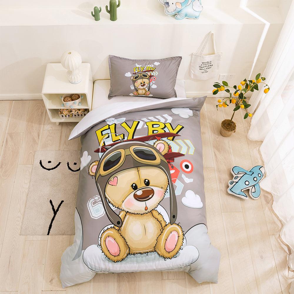 3D Cartoon Bear Pilot Quilt Cover Set Bedding Set Duvet Cover Pillowcases 95