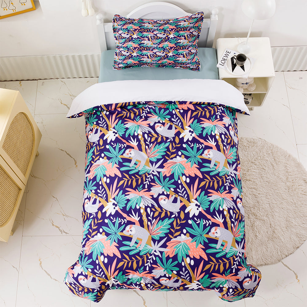 3D Bradypod Leaves Pattern Quilt Cover Set Bedding Set Duvet Cover Pillowcases 446