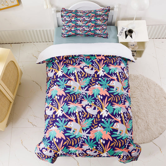 3D Bradypod Leaves Pattern Quilt Cover Set Bedding Set Duvet Cover Pillowcases 446