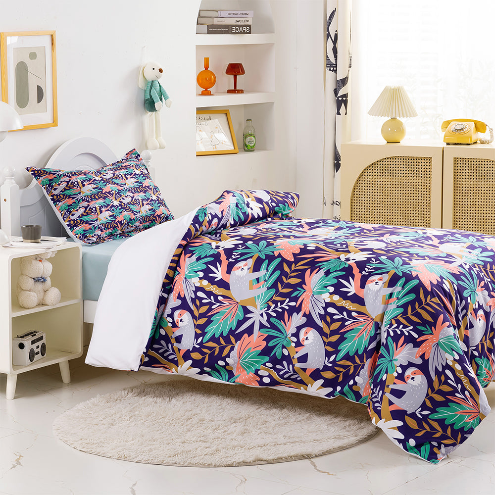 3D Bradypod Leaves Pattern Quilt Cover Set Bedding Set Duvet Cover Pillowcases 446