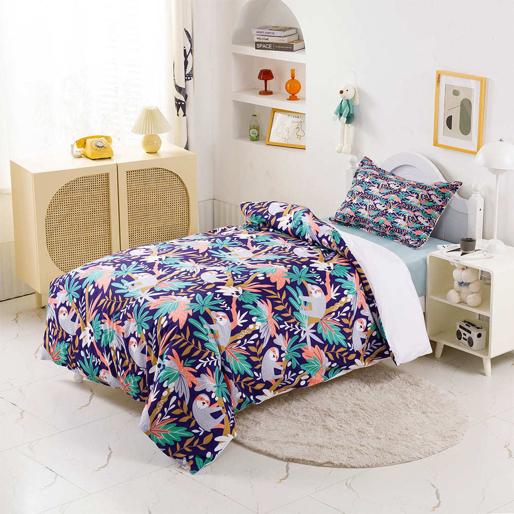 3D Bradypod Leaves Pattern Quilt Cover Set Bedding Set Duvet Cover Pillowcases 446
