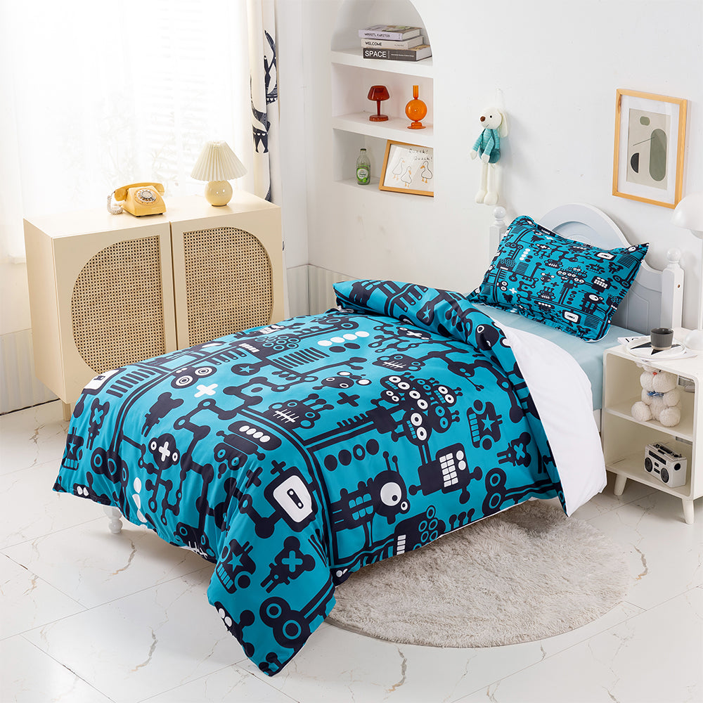 3D Blue Machine Quilt Cover Set Bedding Set Duvet Cover Pillowcases 448