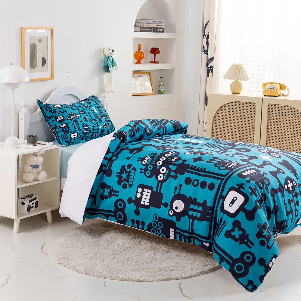 3D Blue Machine Quilt Cover Set Bedding Set Duvet Cover Pillowcases 448