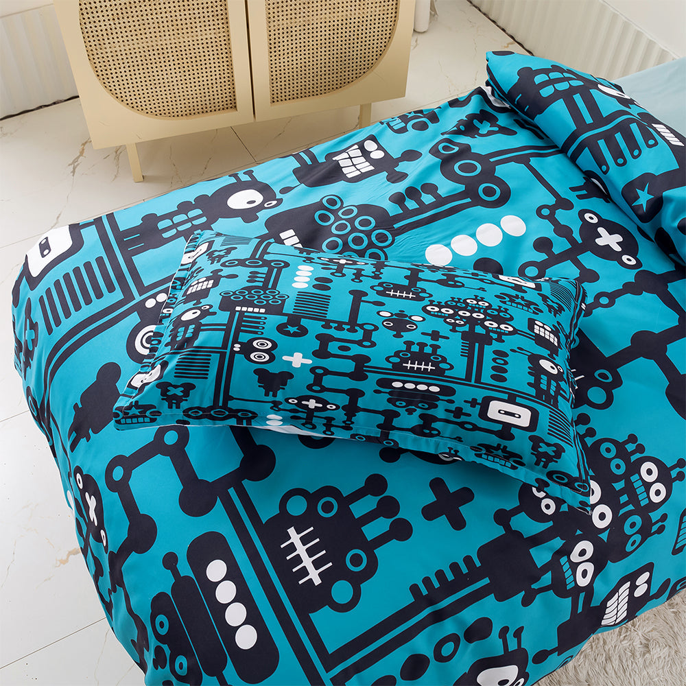 3D Blue Machine Quilt Cover Set Bedding Set Duvet Cover Pillowcases 448