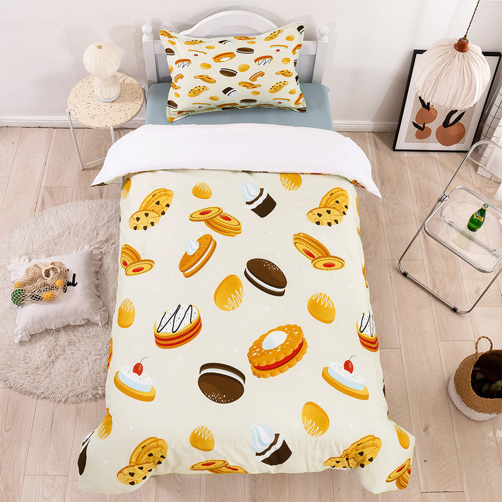3D Cake Cookie Pattern Quilt Cover Set Bedding Set Duvet Cover Pillowcases 417