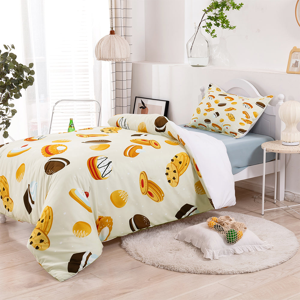 3D Cake Cookie Pattern Quilt Cover Set Bedding Set Duvet Cover Pillowcases 417