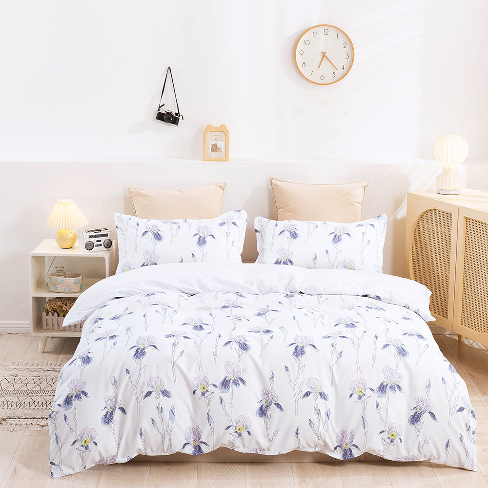 3D Blue Floral Pattern Quilt Cover Set Bedding Set Duvet Cover Pillowcases 291