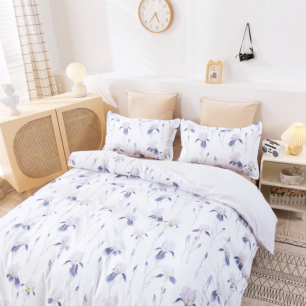 3D Blue Floral Pattern Quilt Cover Set Bedding Set Duvet Cover Pillowcases 291