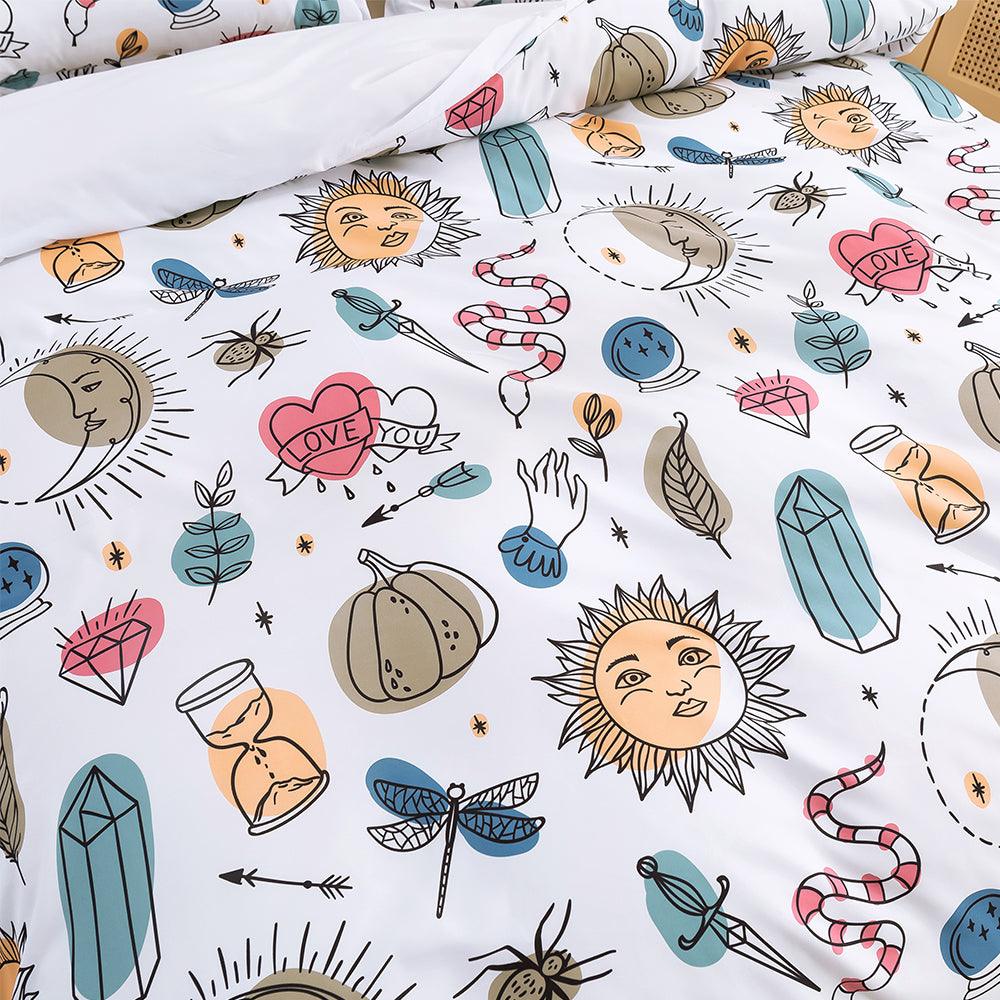 3D Cartoon Color Life Pattern Quilt Cover Set Bedding Set Duvet Cover Pillowcases 436